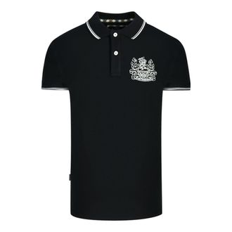 Aquascutum Aldis getipt zwart poloshirt