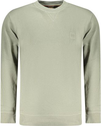 HUGO BOSS Groen Katoenen Heren Sweatshirt
