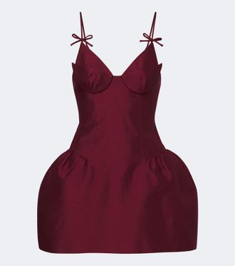 Shushu/Tong Wool and silk-blend bustier dress