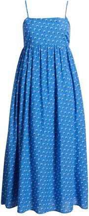 Madewell Empire Waist Midi Dress in Retro Blue at Nordstrom, Size Xx-Small