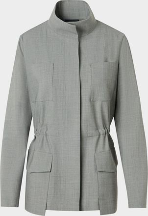 Akris Chianti Wool Knit Safari Jacket