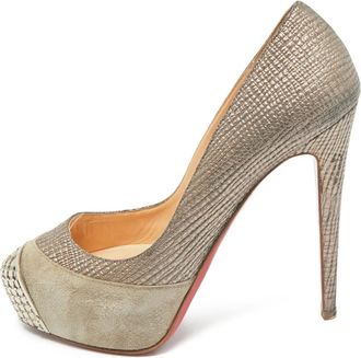 Christian Louboutin Pumps Maggie in pelle con plateau - Grigio