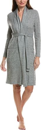 Sofiacashmere Sofiacashmere Cable Midi Wool & Cashmere-Blend Robe