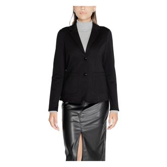 Street One Zwarte Lapel Blazer met Voorzakken - Dames - Blazers - Zwart - L - Jassen