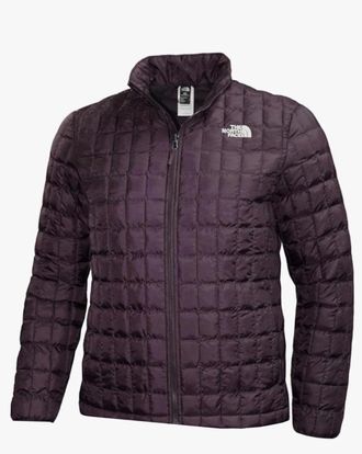 The North Face Thermoball Jacket Mens Blue Quilted Insulated Full Zip KFC597