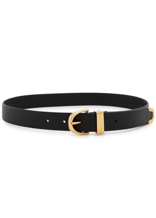 Khaite Bambi Leather Belt - Black - 80 (UK10/ M)