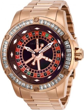 Invicta Specialty Casino Automatic Crystal Red Dial Mens Watch 28714
