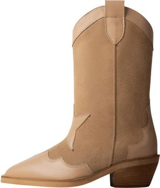 L37 Sky Full Of Stars Cowboylaarzen - Dames - Cowboylaarzen - Beige - 39 EU - Leer - Schoenen