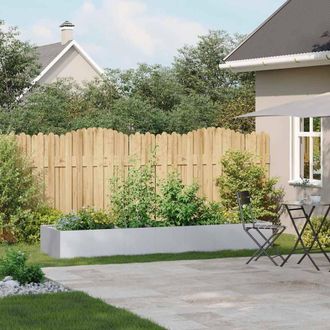 Berkfield Home Planter 280x80x40 cm Galvanised Steel in Silver | Size: 280 x 80 x 40 cm