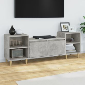 vidaXL Vidaxl - Mueble Para Tv Madera Contrachapada Gris Hormig&oacute;n 160x35x55 Cm