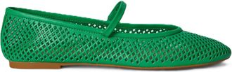 Ralph Lauren Green Jayna Mj Perforated Ballerina Flats