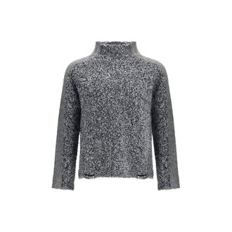 Diesel Gray Wool Mens Sweater
