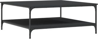 vidaXL Coffee Table Black 100x100x40 cm Engineered Wood Vidaxl