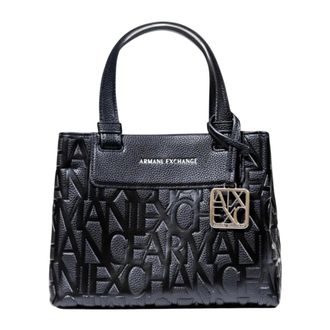 A|X Armani Exchange Elegant Shopping Bag with Logo Charm