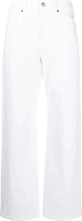 P.A.R.O.S.H. Straight Jeans High Waist - Dames - Regular Fit Jeans - Wit - L - Katoen - Jeans
