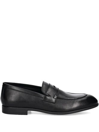 Baldinini Leren penny loafers - Zwart