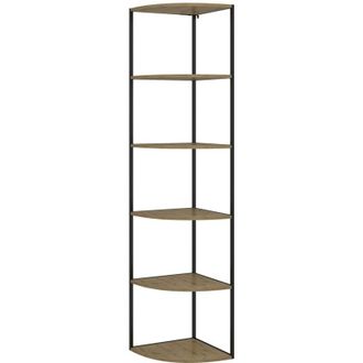 Vicco Estante de pared Fyrk, Roble, 40 x 180 cm 5 niveles