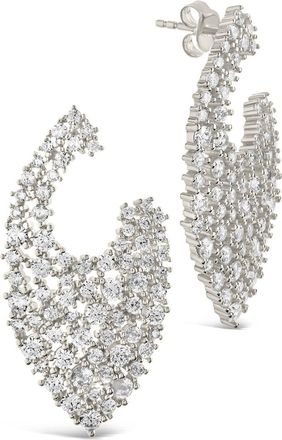 Sterling Forever Priscilla CZ Statement Stud Earrings