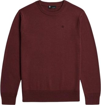 G-Star Premium Core Knit - Heren - Ronde hals truien - Rood - M - Wol - Truien & Vesten