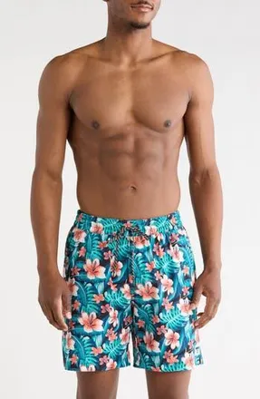 Hurley Cabana Floral Volley Swim Shorts in Black at Nordstrom Rack, Size X-Large
