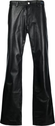 Misbhv x UFO361 slight-flare leather trousers - men - Calf Leather - L - Black