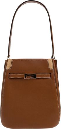 Tory Burch Brown Lee Radziwill Medium Bucket Bag