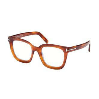 Tom Ford FT5880-B053 Tortoiseshell Acetate Eyeglasses - Brown