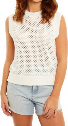 Isla Rue Mesh Vest In White
