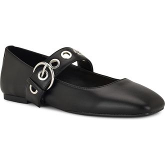 Nine West Kebba Mary Jane Flat in Black at Nordstrom, Size 10.5