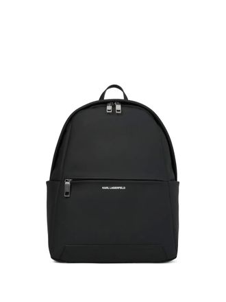 Karl Lagerfeld logo backpack - men - Polyester/Polyurethane - OS - Black