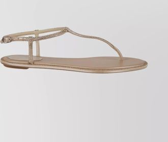 Rene Caovilla embellished ankle strap thong sandals