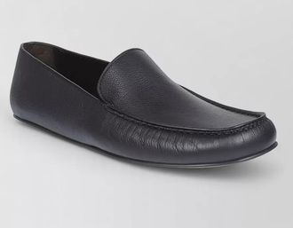 The Row loafers round toe textured finish design