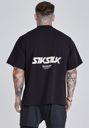 Siksilk Mens Black Graphic T-Shirt XXL
