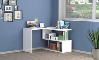Dmora Escritorio Dascagn, Escritorio Esquinero Porta Pc, Mesa De Oficina Multiusos, Escritorio Multiposici&oacute;n Ahorra Espacio, 100% Made In Italy, Cm 120x50h7