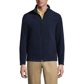Lands End Full-Zip Mid-Weight Fleece Jacket in Classic Navy at Nordstrom, Size X-Large