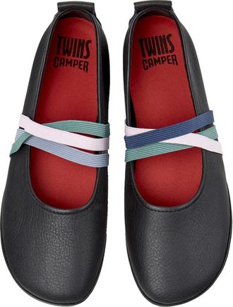 Camper Right Nina Twins Mismatch Ballerina Flat in Black at Nordstrom, Size 37