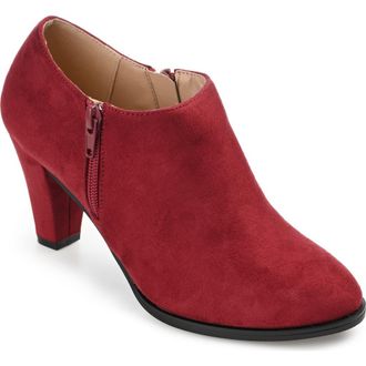 Journee Collection Sanzi Heeled Ankle Bootie in Wine at Nordstrom Rack, Size 8.5