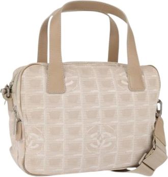 Chanel Pre-owned Handbags, female, Beige, Size: ONE SIZE Pre-owned Vintage Canvas Hand Bag