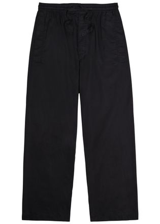 Christophe Lemaire Pyjama Cotton-poplin Straight-leg Trousers - Black - 48 (IT48 / M)