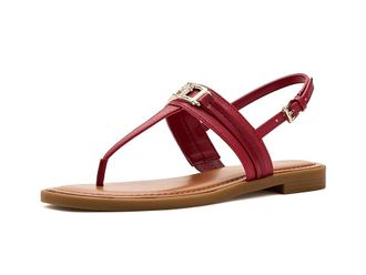 Tommy Hilfiger Cruman Womens Sandals Dark Red 600 : 9.5 M, Faux Leather