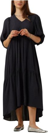 Catwalk Junkie Tiered Maxi Jurk Elegant Stijl - Dames - Casual kleedjes - Grijs - XS - Kleedjes