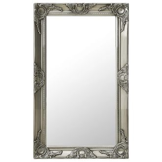 vidaXL Espejo De Pared Estilo Barroco Plateado 50x80 Cm Vidaxl