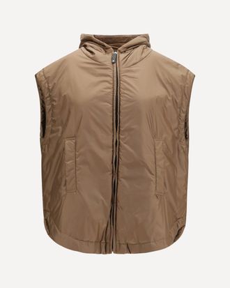 Max Mara Hooded padded Vest in water repellent canvas Female 38