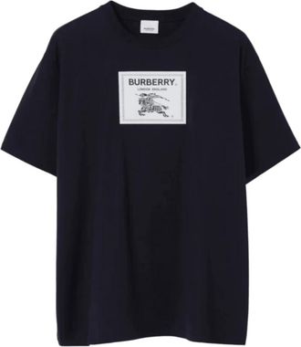 Burberry T-Shirts, male, Black, M, Black T-shirt Prorsum 100% Cotton