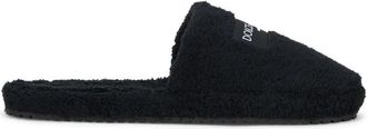 Dolce & Gabbana DG Hotel Terry Slippers - Heren - Pantoffels - Zwart - M - Katoen - Schoenen