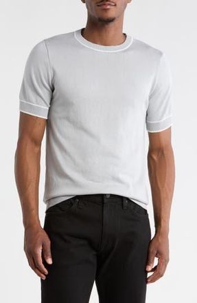 T.R. Premium Textured Short Sleeve Sweater in Grey at Nordstrom Rack, Size Xxx-Large