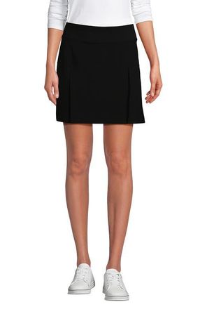 Lands End School Uniform Performance Pleated Skort Above the Knee in Black at Nordstrom, Size X-Large