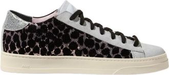 P448 Leren Sneakers met Ronde Neus - Dames - Sneakers - Veelkleurig - 36 EU - Leer - Schoenen
