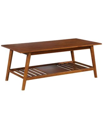 Linon Marion 47in Walnut Coffee Table