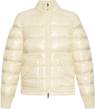 Moncler Arcelot glossy-finish puffer jacket - women - Polyamide/Down/Polyamide/Feather - 2 - Neutrals